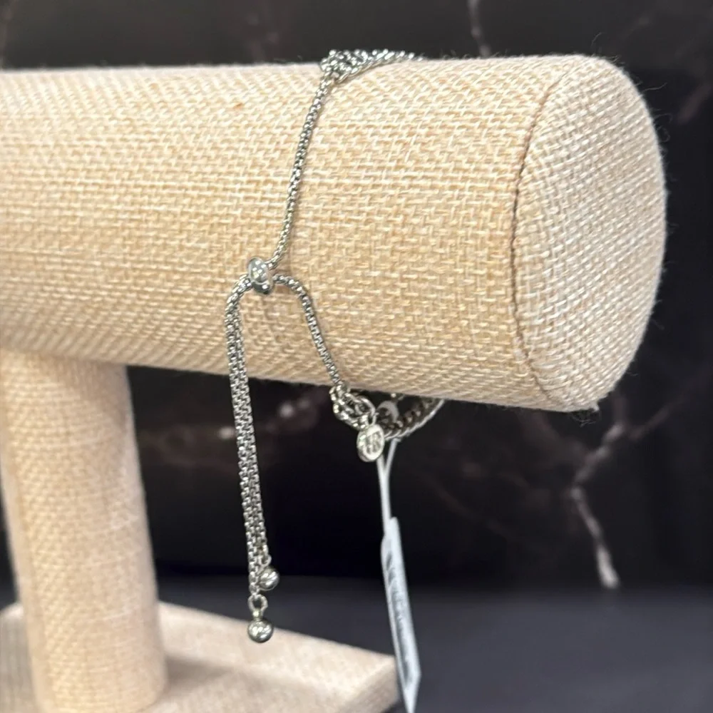 Alex and Ani Layered Bolo Stack Jet Crystal Bracelet - Picture 4 of 4